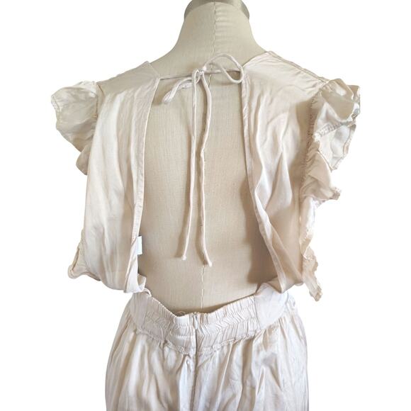 Stillwater Silk Dress Ecru Women's Size Large - Picture 6 of 7